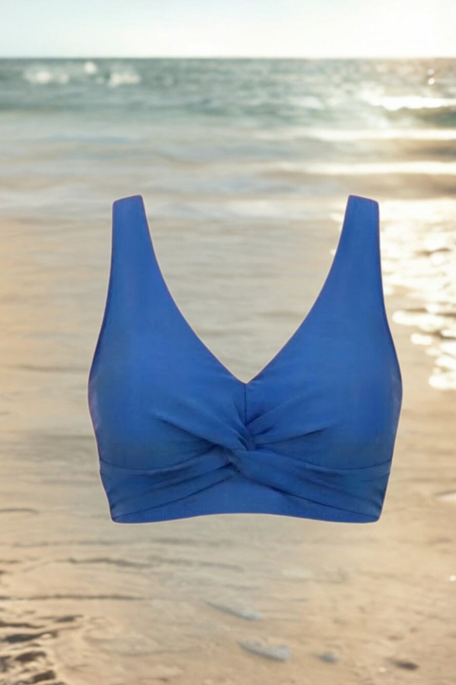 Younique Women Cut out Twist Bikini Top Supportive Large Bust Swimsuit Top Small